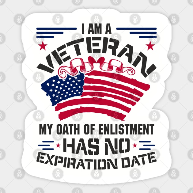 Veteran Oath of Enlistment USA Military Pride Sticker by Anticorporati